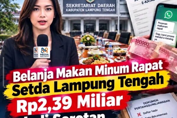 Fantastis! Anggaran Senilai 2,39 Miliar Untuk Belanja Makan & Minum Rapat Sekretariat Daerah Kabupaten Lampung Tengah Jadi Sorotan