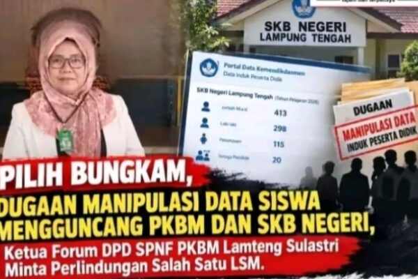 Dugaan Manipulasi Laporan Data Induk Peserta Didik di 28 Pusat Kegiatan Belajar Masyarakat (PKBM) di Kabupaten Lampung Tengah