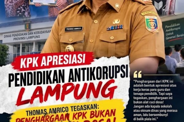 Pemprov Lampung Mendapat Apresiasi Dari KPK Atas Penguatan Pendidikan Anti-Korupsi